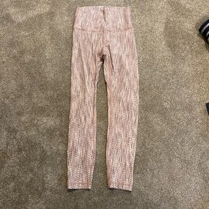 2019 Lululemon size 4 length 25 pink textured pants worn lightly